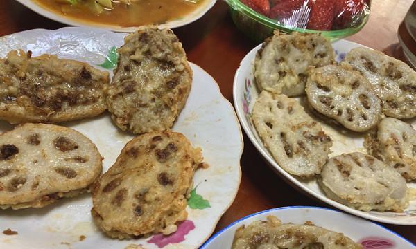 香酥藕夹的制作方法（家庭美食，口感独特，藕片酥脆，馅料鲜美）