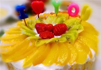 自制水果生日蛋糕（用新鲜水果）