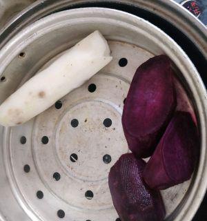 健康美味，山药紫薯卷的制作方法（山药）